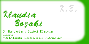 klaudia bozoki business card