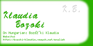 klaudia bozoki business card